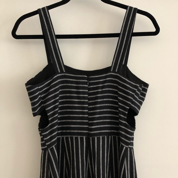 Madison & Berkeley Striped Cutout Jumpsuit - Picture 6 of 6